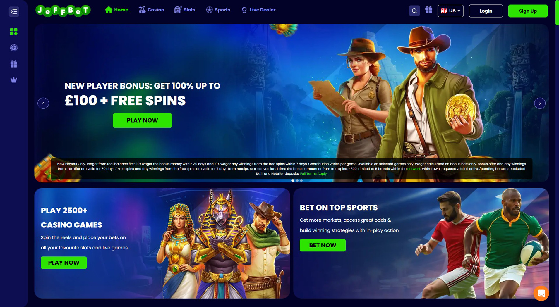 3. JeffBet Casino - Strong PayByPhone Casino Value