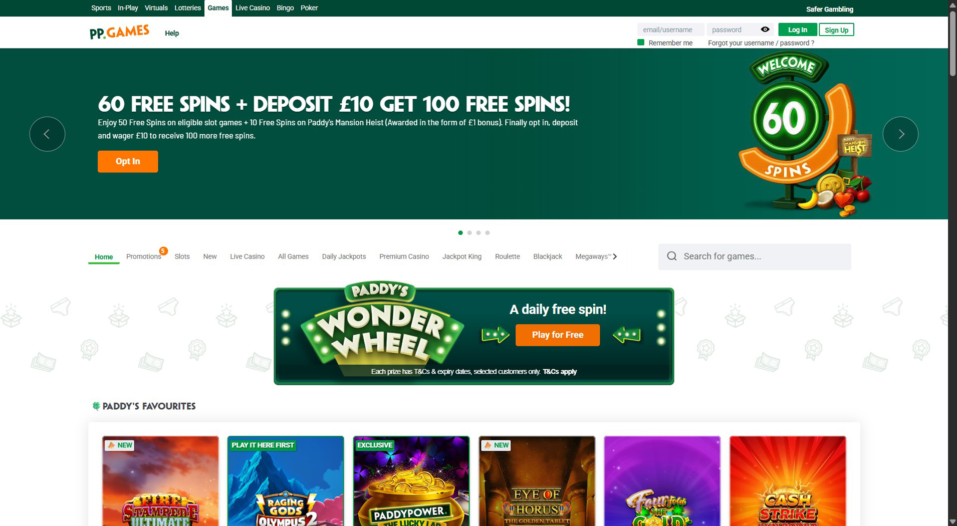 5. Paddy Power Games - Mobile PayByPhone Casino Choice